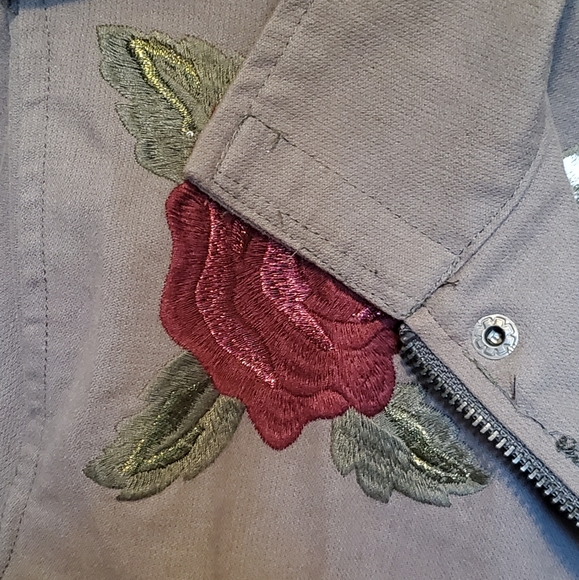 Rose patch military jacket - Picture 3 of 6